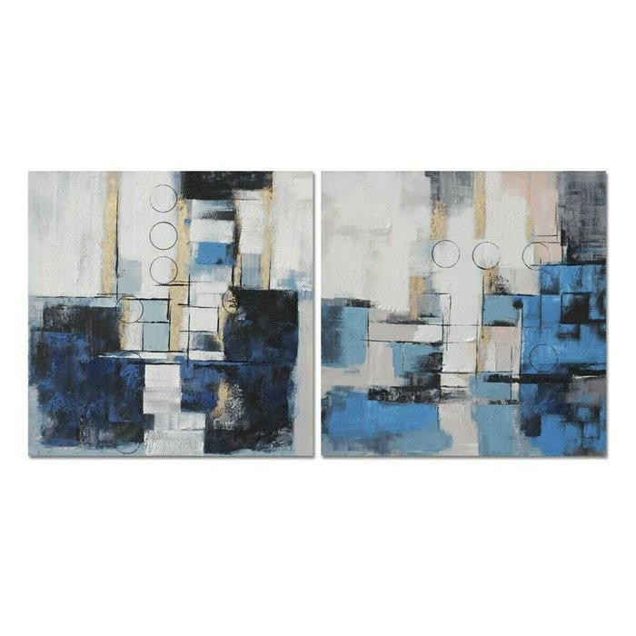Картина Абстракция современный 100 x 2,8 x 100 cm (2 штук)