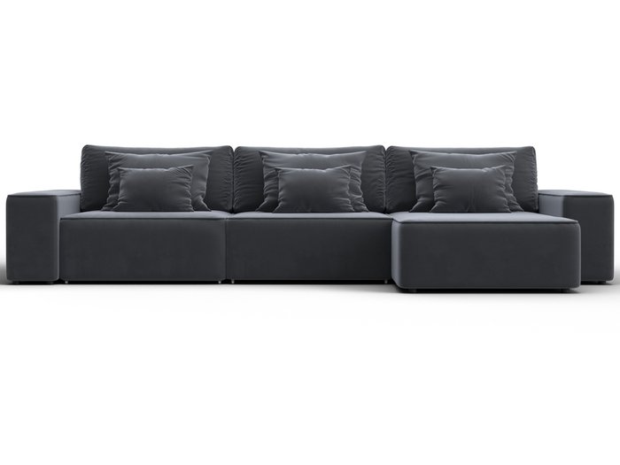 Угловой диван-кровать Лига-074 серого цвета - купить Угловые диваны по цене 84990