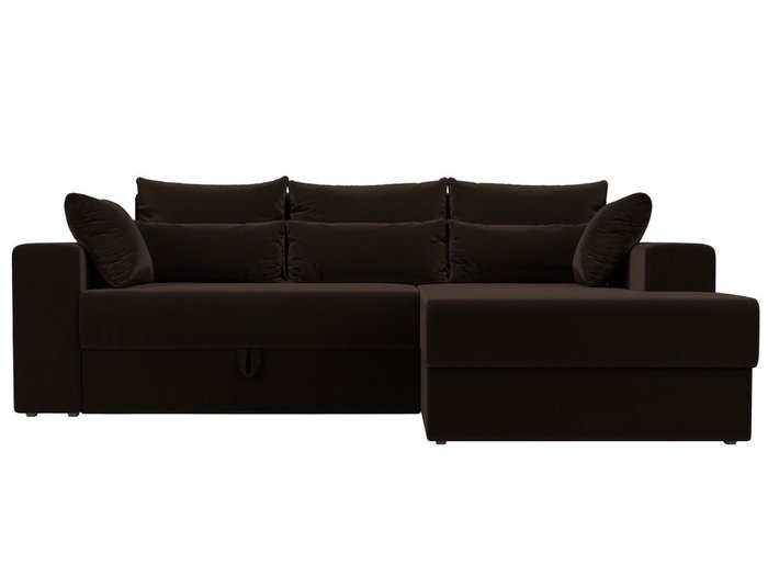 Угловой диван-кровать Мэдисон коричневого цвета - купить Угловые диваны по цене 40990.0