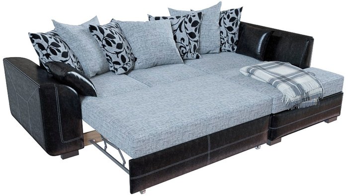 Диван-кровать угловой Мюнхен (Калифорния) соло серого цвета - купить Угловые диваны по цене 23690.0