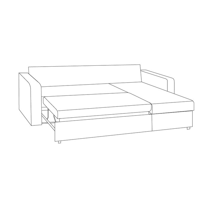 Угловой диван-кровать Верона бежевого цвета - купить Угловые диваны по цене 20490.0