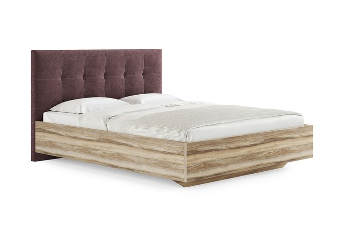 Кровать Vena 160х200 с изголовьем цвета марсала без основания и подъемного механизма 