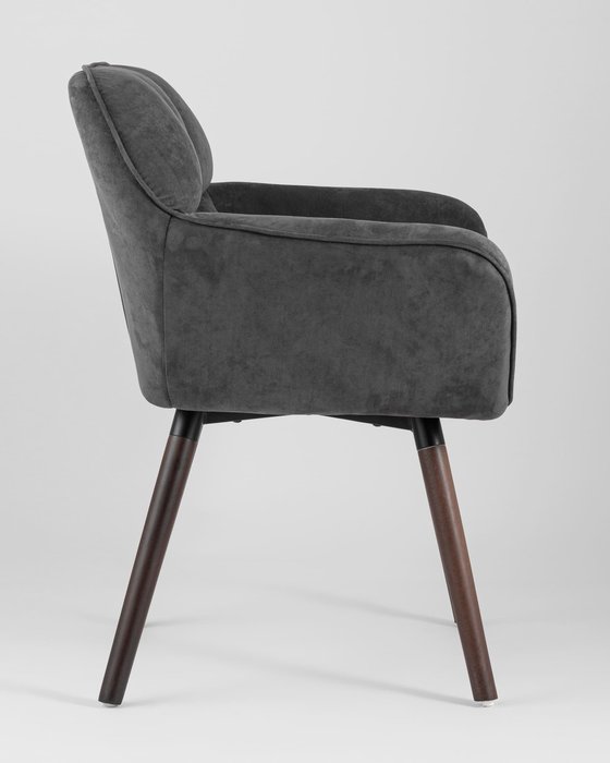Стул Брайан темно-серого цвета - лучшие Обеденные стулья в INMYROOM