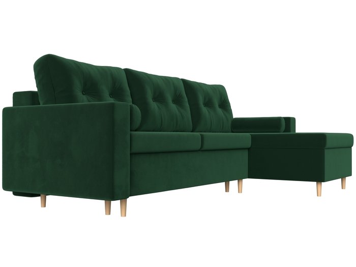 Угловой диван-кровать Белфаст зеленого цвета  правый угол - лучшие Угловые диваны в INMYROOM