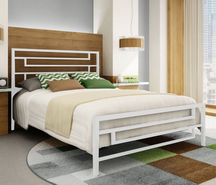 Кровать Сорренто 140х200 белого цвета - лучшие Кровати для спальни в INMYROOM