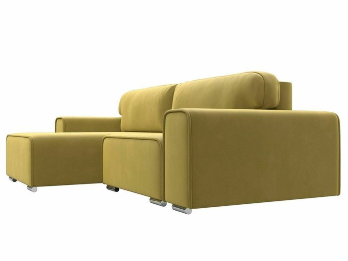 Угловой диван-кровать Лига 029 желтого цвета левый угол - лучшие Угловые диваны в INMYROOM