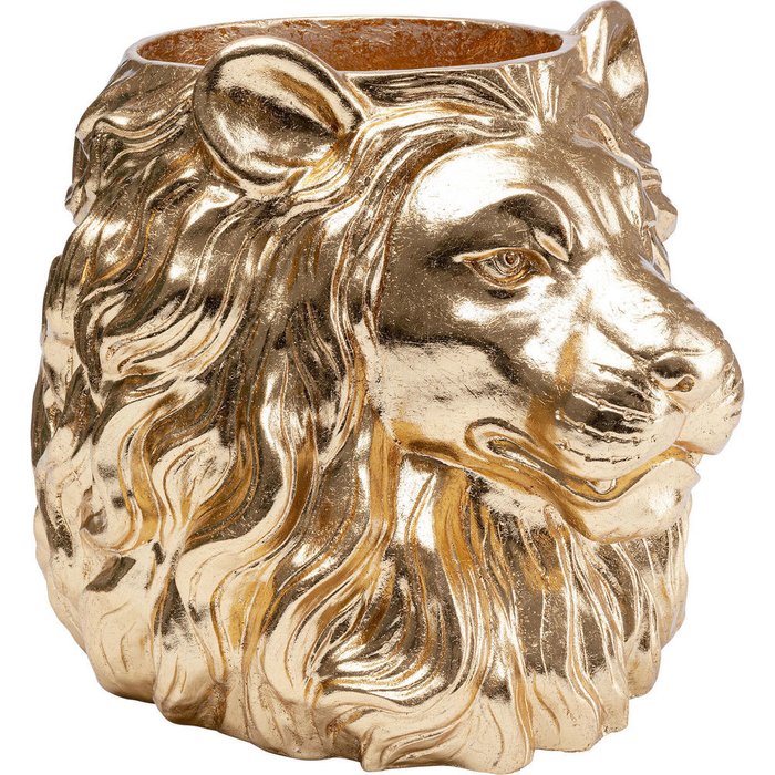 Кашпо Lion золотого цвета  - купить Кашпо и горшки по цене 37580.0