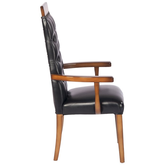 Стул с подлокотниками Мерибель черного цвета - лучшие Обеденные стулья в INMYROOM