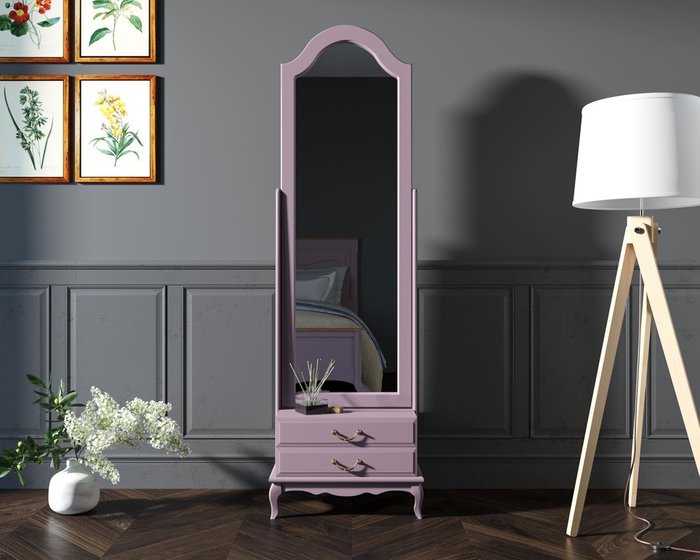 Зеркало напольное с ящиакми "Leontina lavanda" - купить Напольные зеркала по цене 33546.0