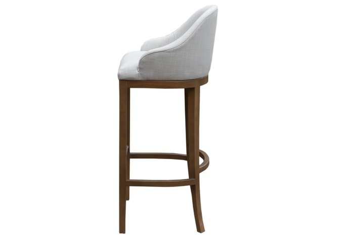 Барный стул Prado new в обивке белого цвета - лучшие Барные стулья в INMYROOM