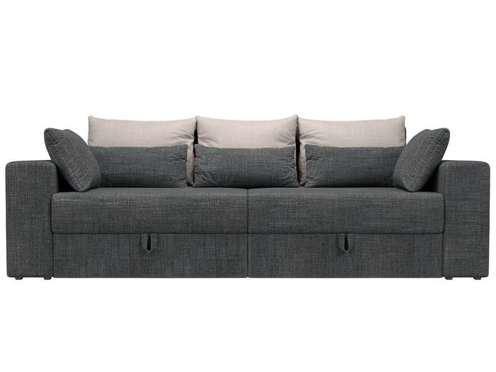 Прямой диван-кровать Мэдисон серо-бежевого цвета - купить Прямые диваны по цене 37990.0