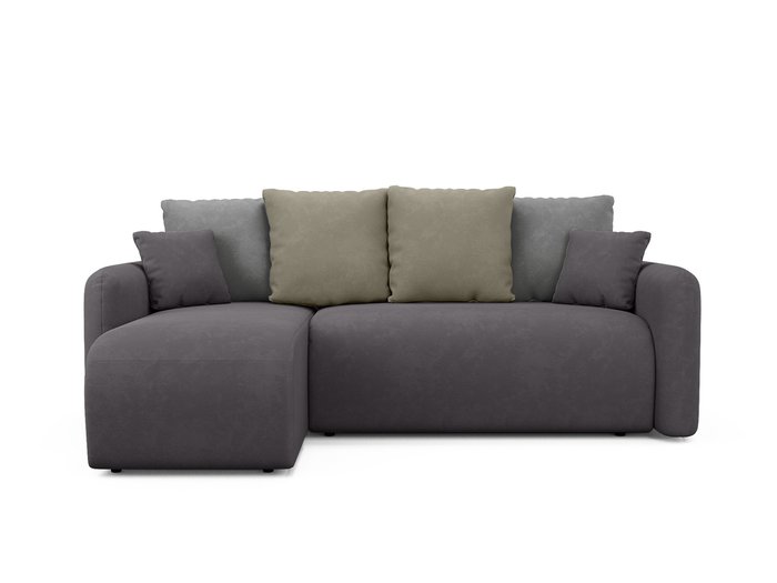 Угловой диван-кровать левый Arti темно-серого цвета