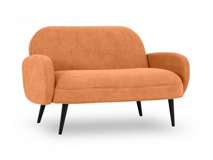 Диван Bordo оранжевого цвета с черными ножками - купить Прямые диваны по цене 49050.0