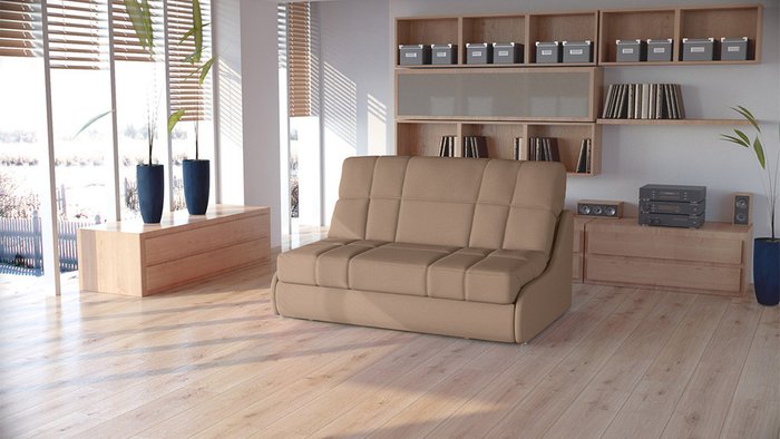 Диван-кровать Ван М светло-коричневого цвета  - купить Прямые диваны по цене 52800.0