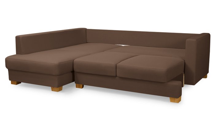 Угловой диван-кровать Плимут коричневого цвета - лучшие Угловые диваны в INMYROOM