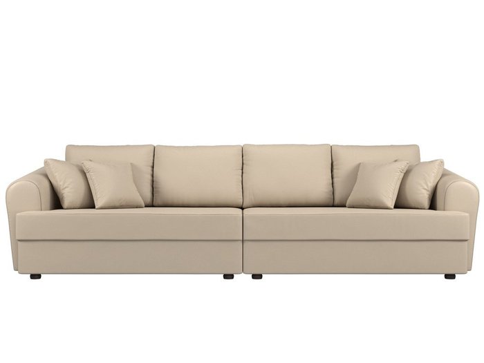 Прямой диван-кровать Милтон бежевого цвета (экокожа) - купить Прямые диваны по цене 66999.0