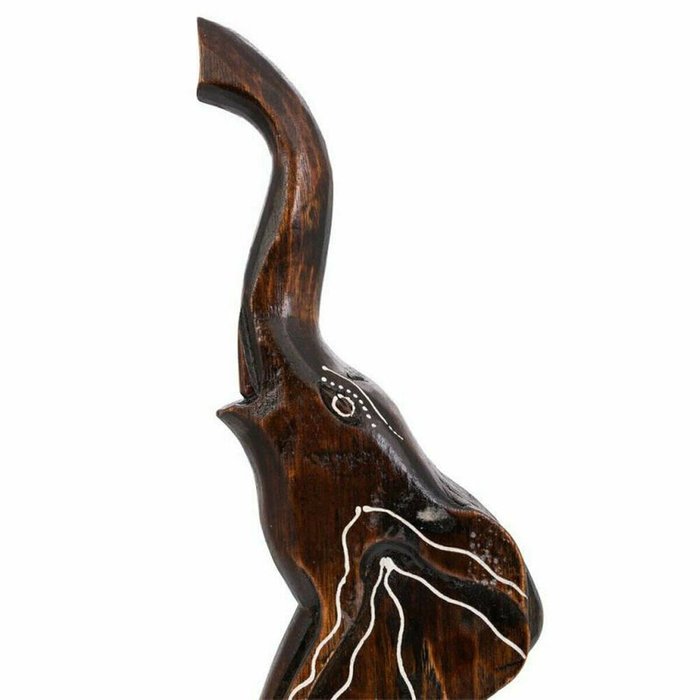 Декоративная фигура Светло-коричневый Деревянный Слон 6 x 50 x 14 cm - лучшие Фигуры и статуэтки в INMYROOM