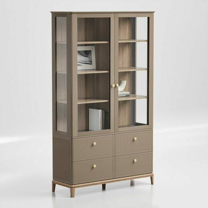 Книжный шкаф Crystal CR179 бежевого цвета