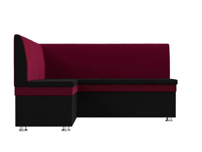 Угловой диван Уют черно-бордового цвета левый угол - купить Угловые диваны по цене 26999.0