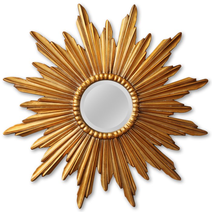 Настенное зеркало Виктория в раме золотистого цвета
