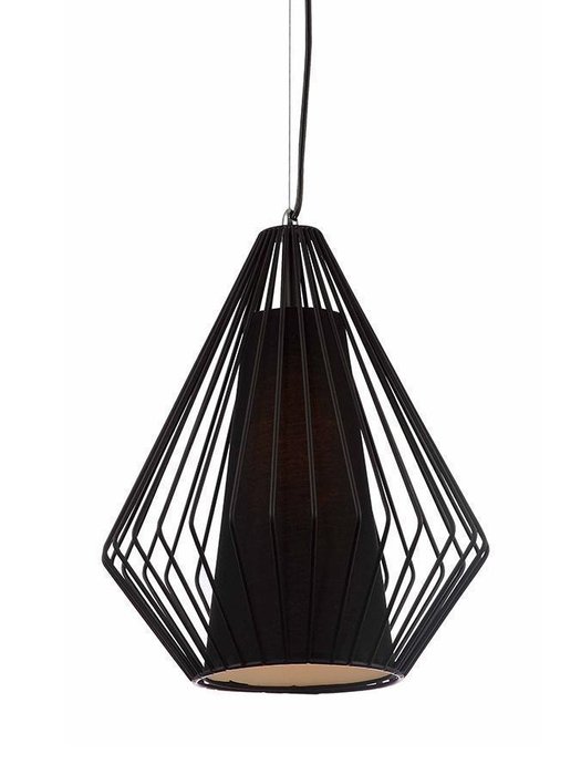 Подвесной светильник с плафоном из металла черного цвета