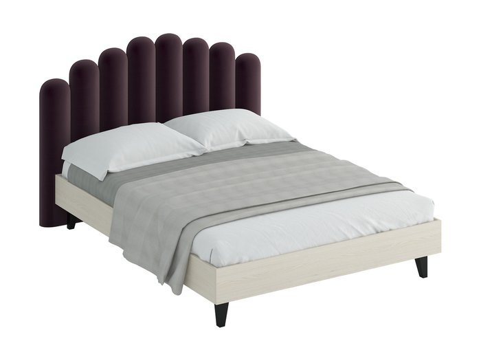 Кровать Queen Sharlotta с изголовьем сиреневого цвета 160х200