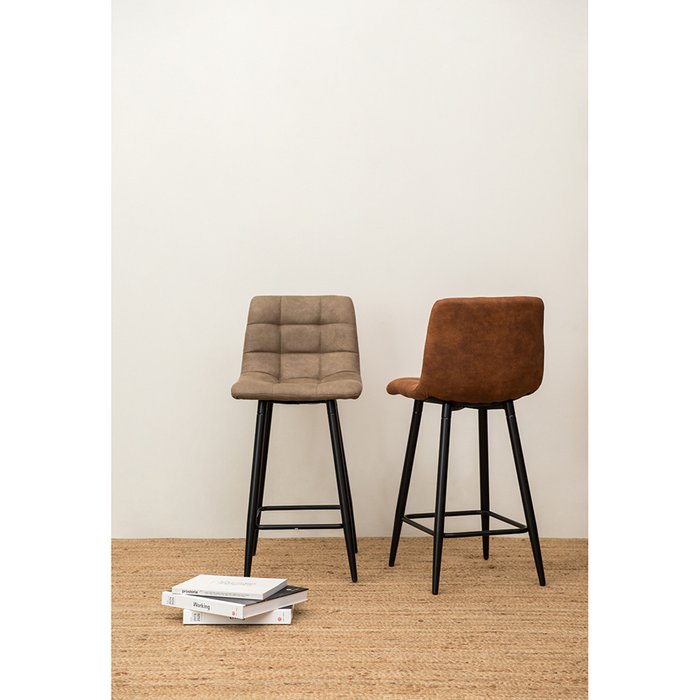Стул полубарный Chilli коричневого цвета - лучшие Барные стулья в INMYROOM