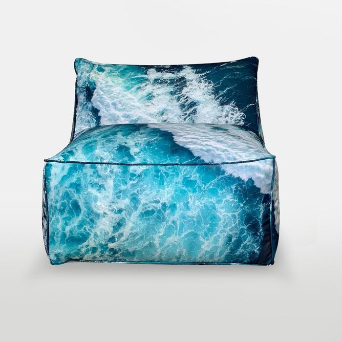 Кресло Angle Ocean Wave синего цвета - купить Бескаркасная мебель по цене 28750.0 Кресло Angle Ocean Wave синего цвета - купить Бескаркасная мебель по цене 28750.0