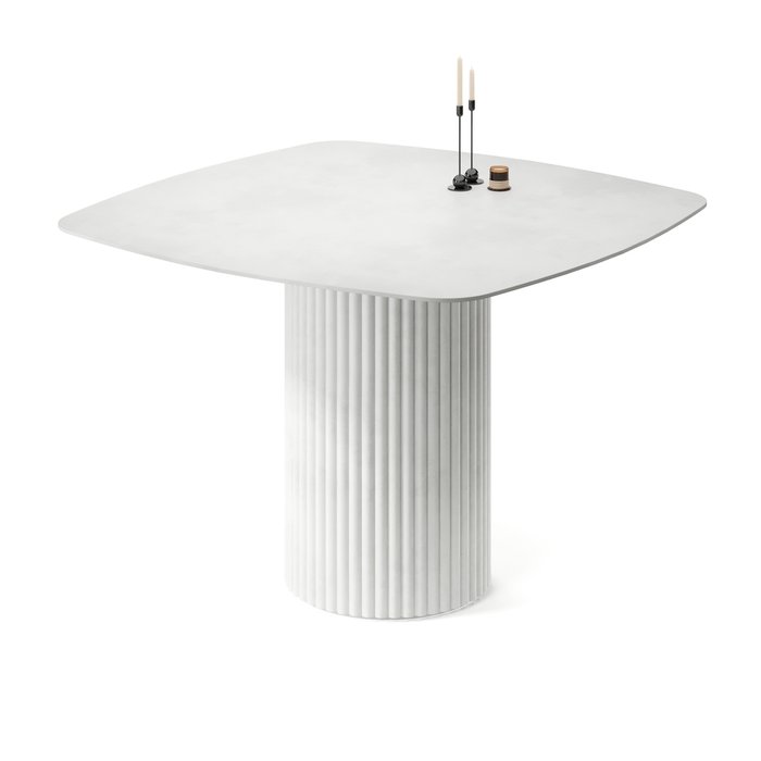 Обеденный стол квадратный Субра белого цвета - купить Обеденные столы по цене 102350.0