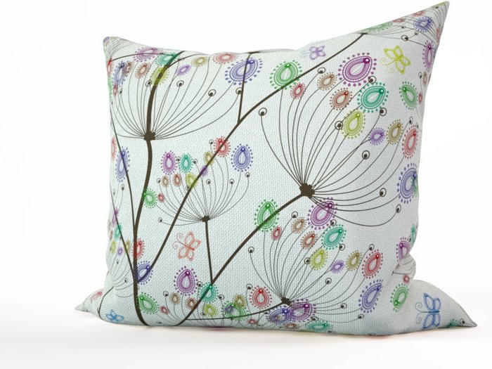 Дизайнерская подушка: Цветные зонтики