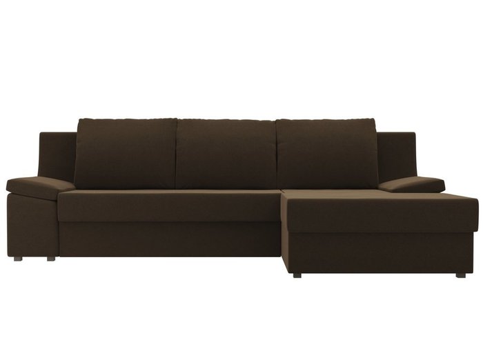 Угловой диван-кровать Челси темно-коричневого цвета - купить Угловые диваны по цене 49990.0