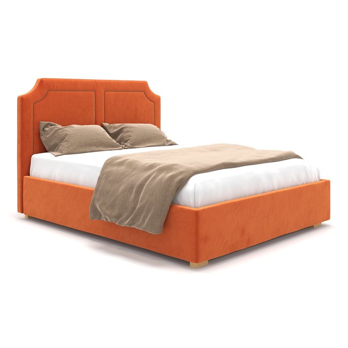 Кровать Kimberly оранжевого цвета с подъемным механизмом 200х200