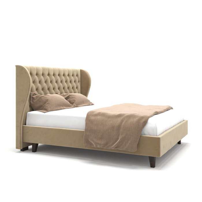 Кровать Lauren на ножках бежевая 180х200 - купить Кровати для спальни по цене 77400.0
