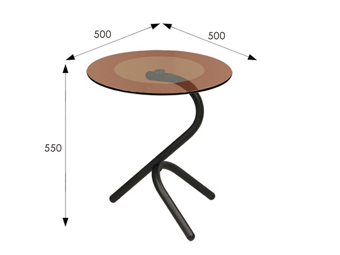 Стол кофейный Дуэт коричневого цвета - купить Кофейные столики по цене 4916.0