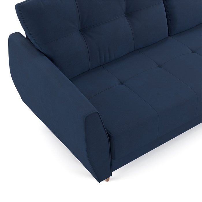 Прямой диван-кровать Raud синего цвета - лучшие Прямые диваны в INMYROOM