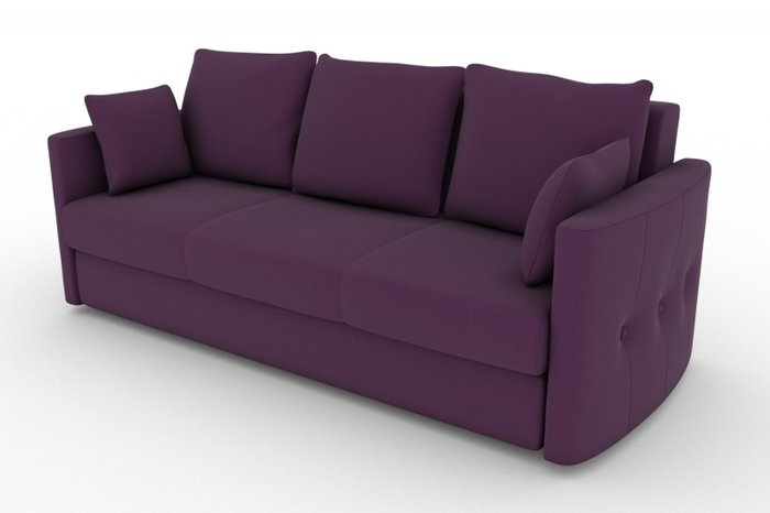 Прямой диван-кровать Луна фиолетового цвета