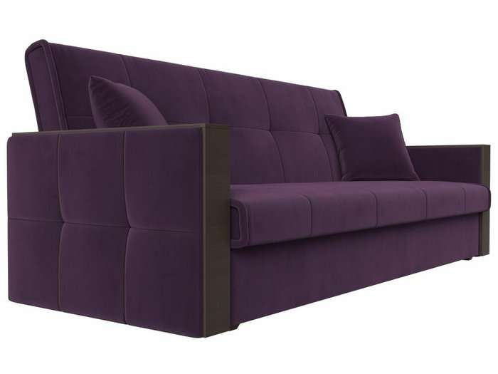 Прямой диван-кровать Валенсия фиолетового цвета (книжка) - лучшие Прямые диваны в INMYROOM