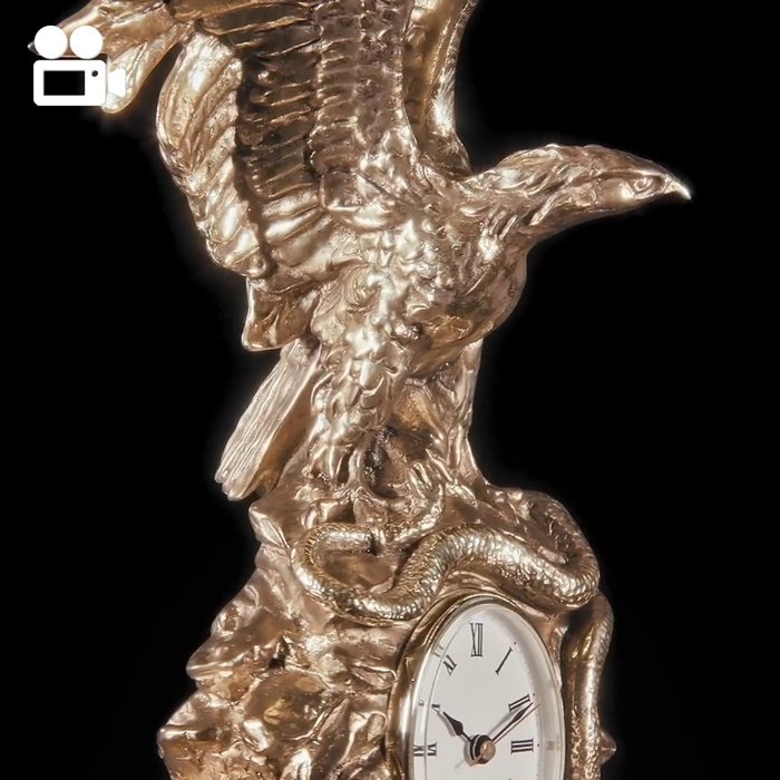 Часы настольные Орел на скале бронзового цвета - купить Часы по цене 18220.0