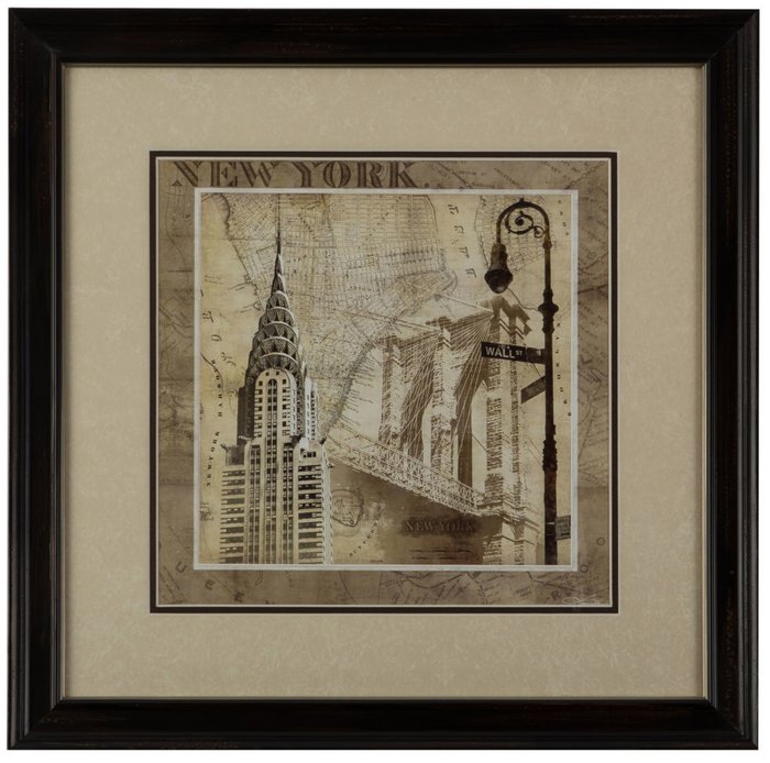 Постер с паспарту в раме "New York Serenade"