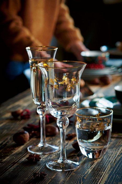 Набор из 6-ти стаканов для воды Winter Wonderland  Gold, 360 мл - лучшие Бокалы и стаканы в INMYROOM