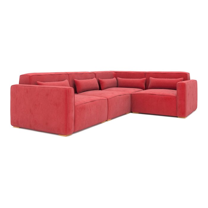 Модульный угловой диван Cubus красного цвета