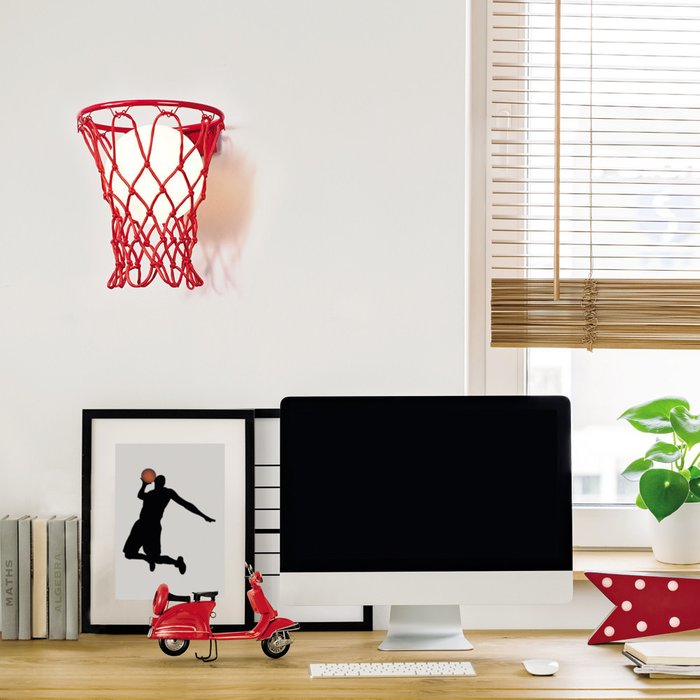 Бра Basketball красного цвета - купить Бра и настенные светильники по цене 16950.0