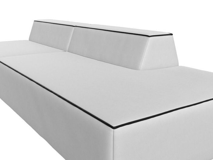 Модульный диван Монс Модерн белого цвета правый с черным кантом - лучшие Прямые диваны в INMYROOM