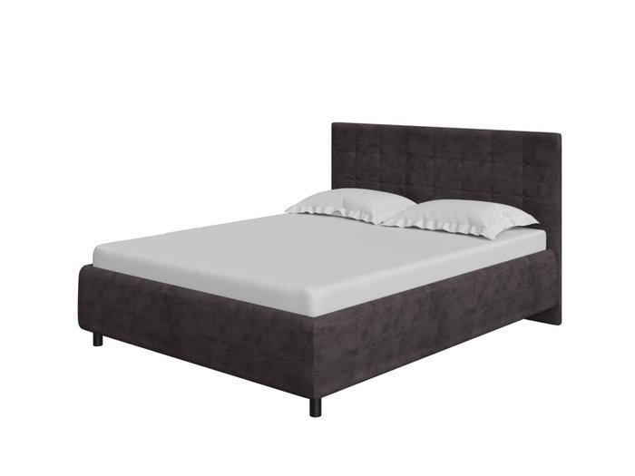 Кровать Como Veda 1 160х200 темно-коричневого цвета (флок)