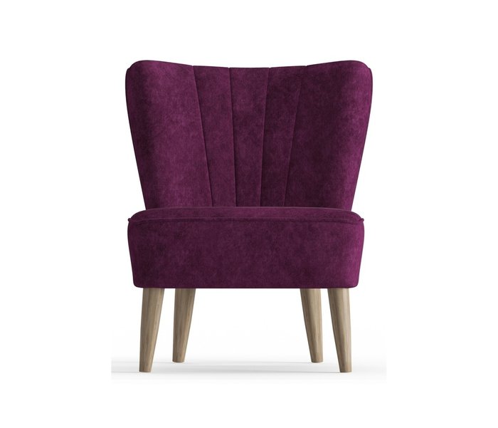 Кресло Пальмира в обивке из вельвета фиолетового цвета - купить Интерьерные кресла по цене 16490.0