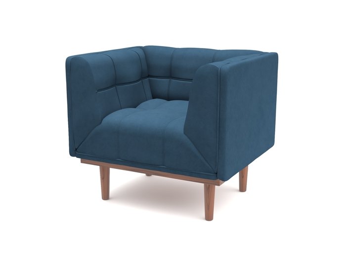 Кресло Грандис синего цвета