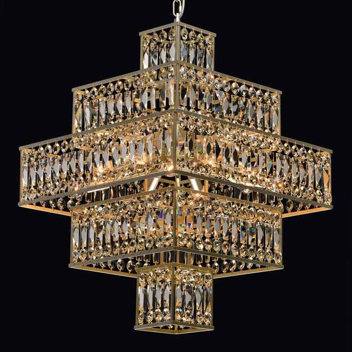 Подвесная люстра Монарх с хрустальными элементами - купить Подвесные люстры по цене 117550.0