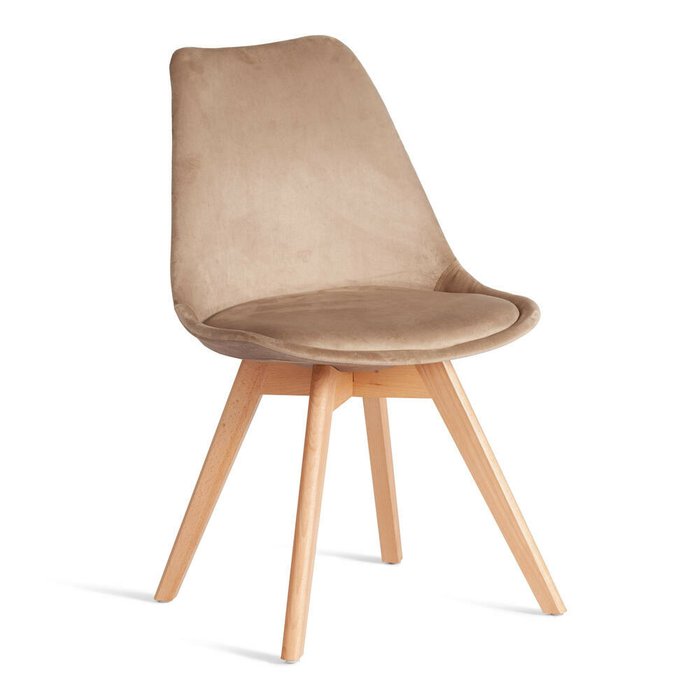 Комплект из четырех стульев Tulip Soft светло-бежевого цвета - купить Обеденные стулья по цене 17560.0