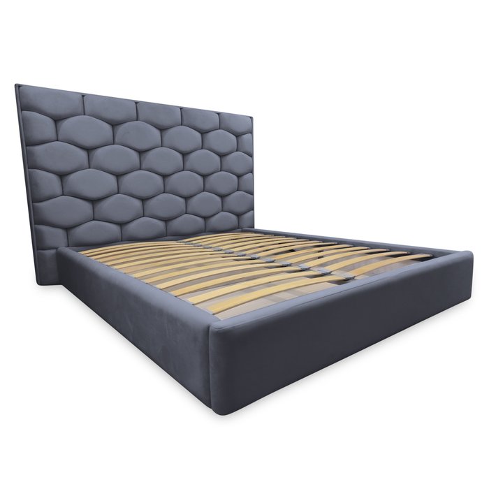 Кровать Милан 160х200 с подъемным механизмом серого цвета - купить Кровати для спальни по цене 138420.0