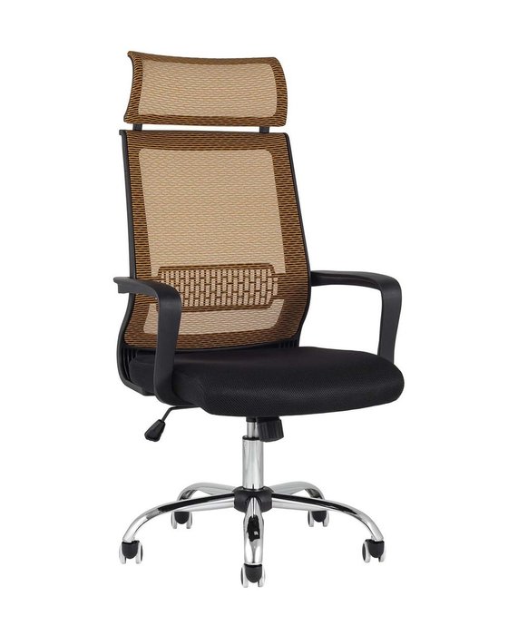 Кресло офисное Top Chairs Style темно-оранжевого цвета 